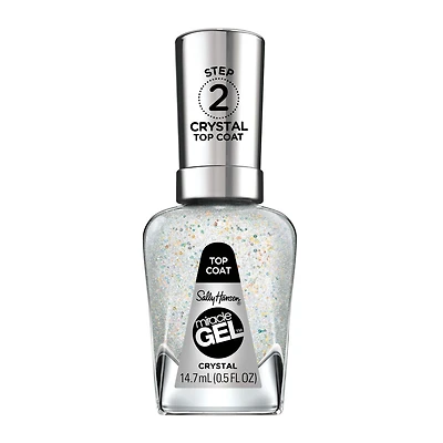 Sally Hansen - Vernis de finition Miracle Gel™, système de simili-gel en 2 étapes, sans lampe UV, jusqu'à 8 jours de couleur et brillance Couleur anti-écaillement et longue tenue