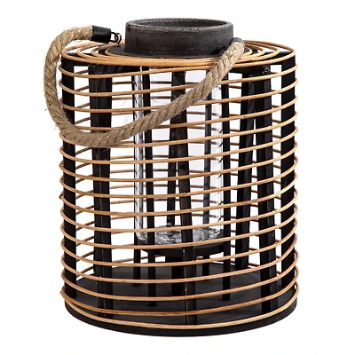 Truu Design, Lanterne cylindrique en bois et rotin