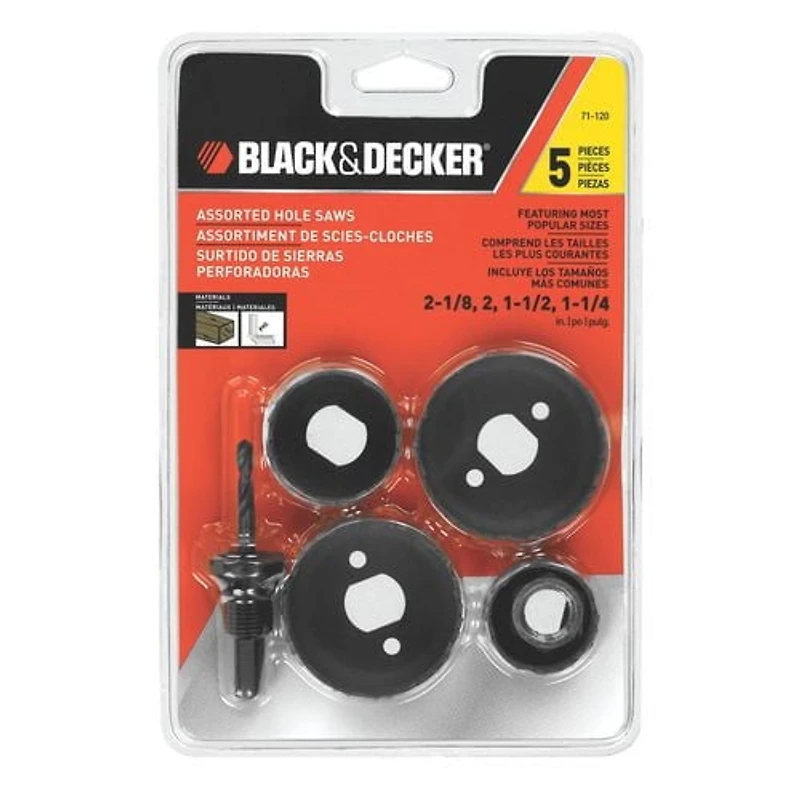 Trousse de 5 scies emporte-pièce BLACK+DECKER