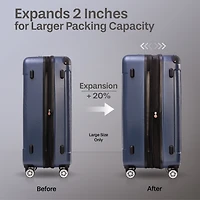 Ensemble de Valises Rigides Jetstream Aera 3 pièces : Valise Grande taille de 28 pouces, valise moyenne de 24 pouces et bagage à main. Valises de Voyage avec roues pivotantes : Deux Grandes Valises et Un Bagage cabine