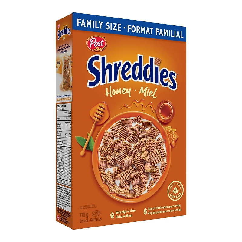 Céréales Shreddies au miel de Post, format familial, 710 g
