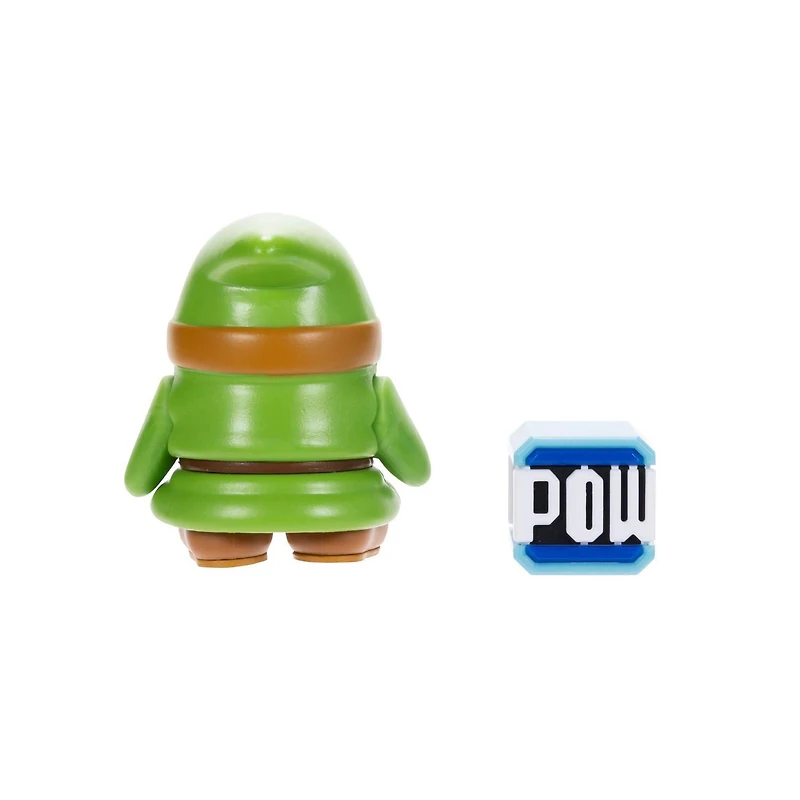 Figurine Super Mario de 4 pouces – Maskass vert avec Bloc POW