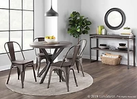 X Pedestal Table by LumiSource