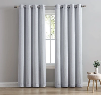 Faux Linen Single Window Panel