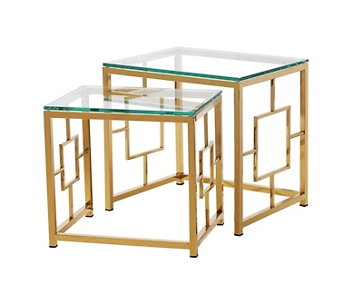 Heavenly Collection Table d'appoint en Verre Doré