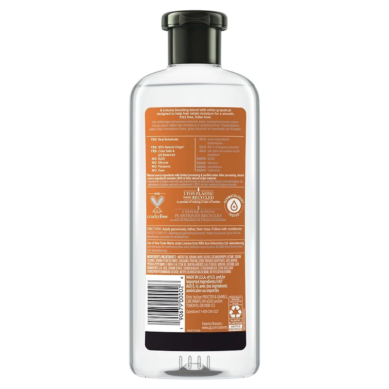 Shampooing Herbal Essences bio:renew Naked Volume White Grapefruit & Mint