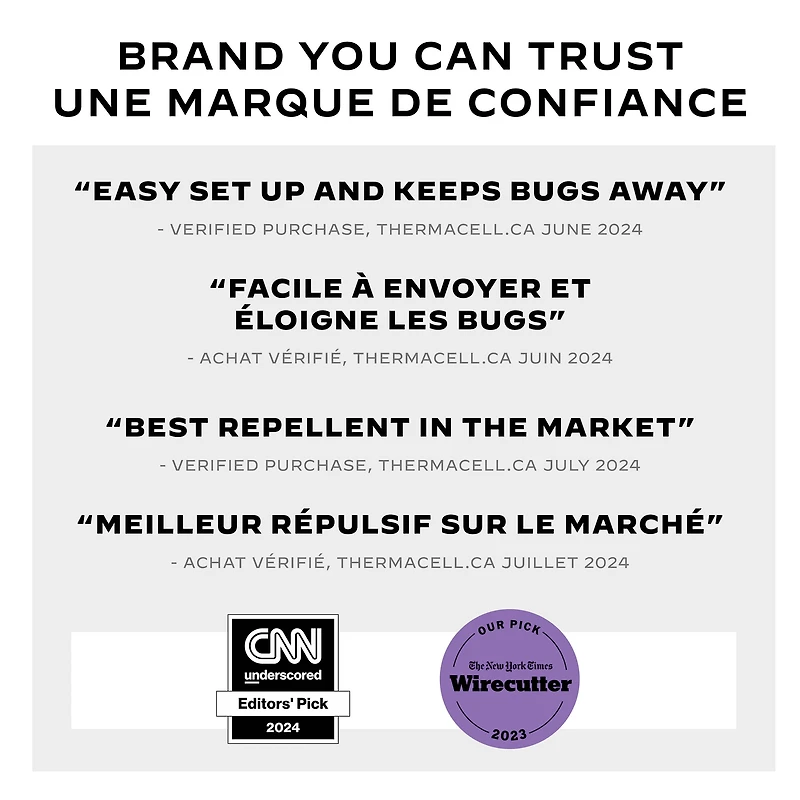 Dispositif anti-moustique Thermacell, Patio Shield – Lin Dispositif Anti-moustique