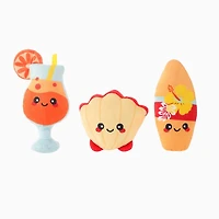 Hugsmart Beach Daze Beach Party Plush Dog Toy - Fuzzy, Squeaky, for Small & Medium Dogs