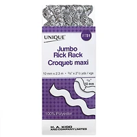 Unique Rick Rack Trim — Jumbo, 2.3 m, 100% Polyester