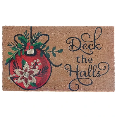 Tapis De Porte En Fibre De Coco Deck The Halls
