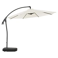 CorLiving Endure 9.5ft Cantilever Outdoor Patio Umbrella with Fillable Wheeled Base and Aluminum and Steel Frame