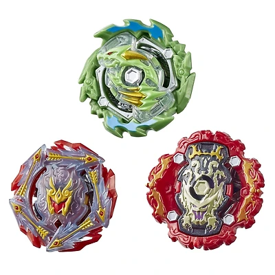 Beyblade Burst Rise Hypersphere Battle Heroes 3-Pack -- Ace Dragon D5, Rudr R5, Viper Hydrax H5