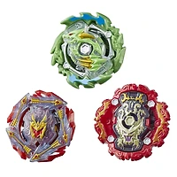 Beyblade Burst Rise Hypersphere Battle Heroes 3-Pack -- Ace Dragon D5, Rudr R5, Viper Hydrax H5