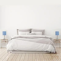 LimeLights Lampe bâton en acier brossé avec prise de charge et abat-jour en tissu, paquet de 2