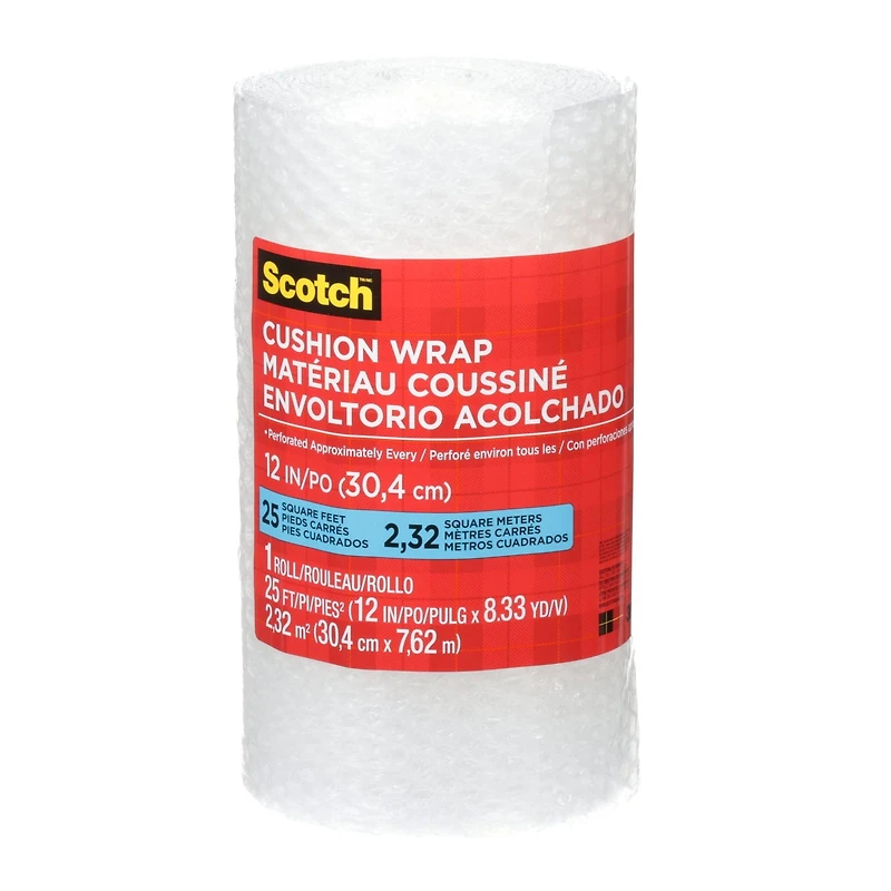 Scotch® Cushion Wrap 7912-25C-8, 12 in x 25 ft (30.5 cm x 7.62 m)