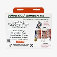 Kit de recharge de refrigerant Duracool 12a-yf Deluxe, pour les systèmes de climatisation mobiles OEM R-1234yf