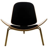 Plata  Import Shell Black Lounge Chair