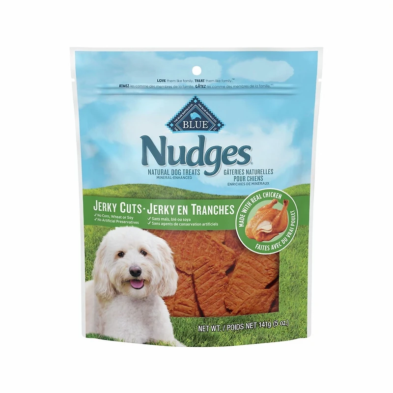 Blue Buffalo Nudges Jerky Cuts Natural Dog Treats, Chicken, 141g