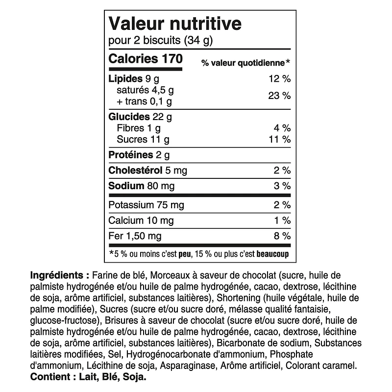 Biscuits Chips Ahoy! Morceaux De Chocolat,1 Emballage Refermable, Format Familial De