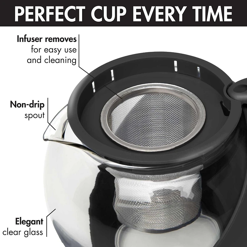 Today by Primula 40 oz. Half Moon Teapot