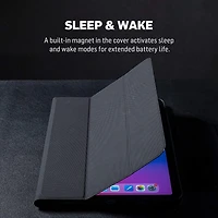 Adonit iPad 10.2 Case 2020 iPad 8th Generation / 2019 iPad 7th Gen Protective, Thin, Magnetic Stand Hard Back Shell Sleep/Wake Smart Cover Case with Pencil Holder for iPad 10.2 Inch