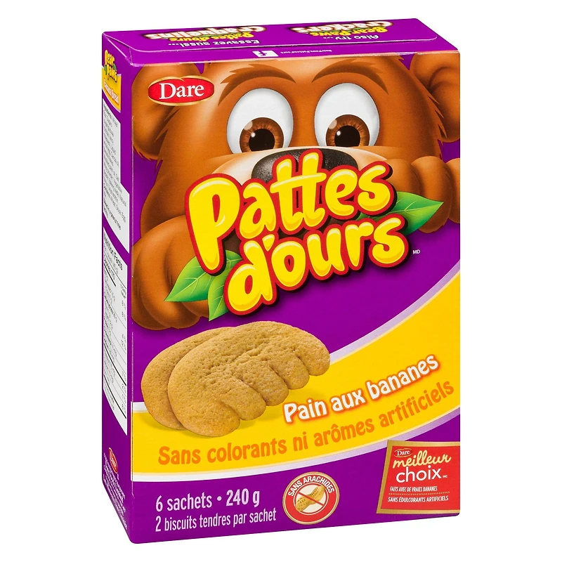 Bear Paws Banana Bread Cookies, Dare 240 g