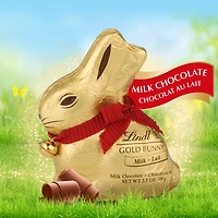 Lindt GOLD BUNNY Milk Chocolate Easter Bunny, 100grams