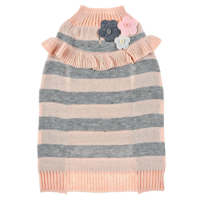 PULL EN MAILLE POUR CHIEN - PINK WAVY