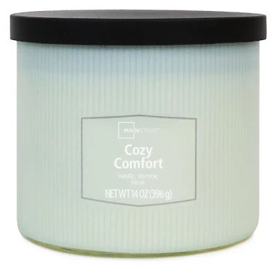 Bougie parfumée Mainstays à 3 mèches, enveloppée texturée Cozy Comfort, 14 oz