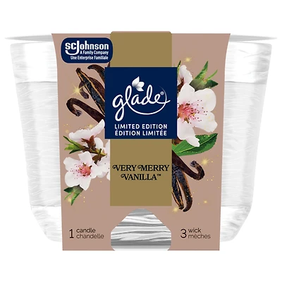 Glade® Scented Candle Air Freshener, Delicate Vanilla Embrace, 1 Piece