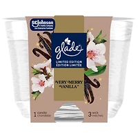 Glade® Scented Candle Air Freshener, Delicate Vanilla Embrace, 1 Piece