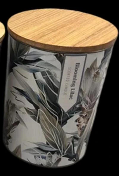 8.4oz Blooming Lilac Scented Candle,1 cotton wick