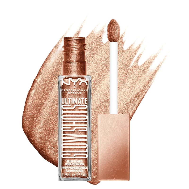 NYX PROFESSIONAL MAKEUP, Ultimate Glow Shots, Liquid Eyeshadow, 12hr wear - TWISTED TANGERINE, Liquid shimmery eyeshadow