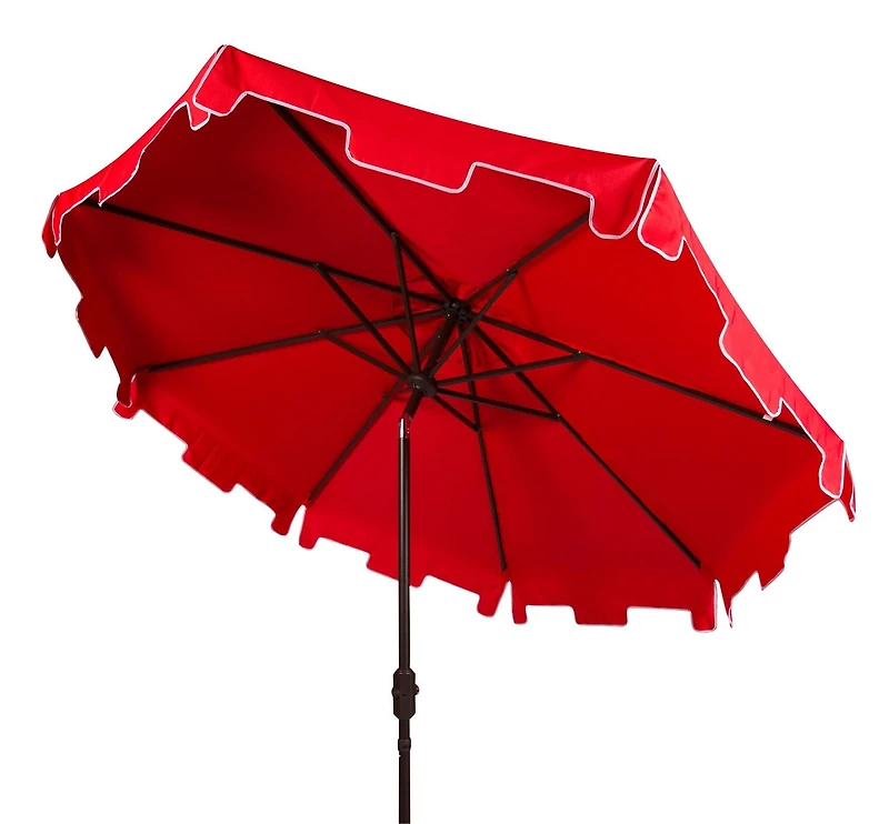Safavieh Outdoor Collection Parasol de marché à manivelle Zimmerman avec rabat
