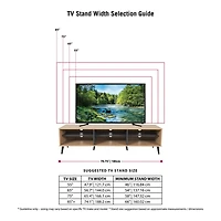 CorLiving Cole Modern Engineered Wood TV Stand with Open Shelves for Most TVs up to 85"