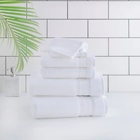 hometrends Solid 100% Cotton Bath Towel, 1 Piece, 550 GSM, Highly Absorbent & Soft Bathroom White
