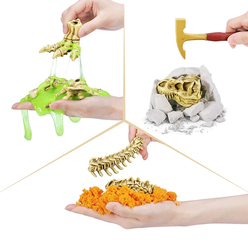 Robo Alive Mega-Dino Fossil Find by ZURU Boys 4-8 Dig and Discover - T-rex and Brontosaurs - STEM -Excavate Prehistoric Fossils, Educational Toys, Great Science Kit Gift for Girls and Boys