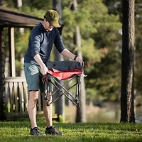 Chaise d'événement basse Ozark Trail Quad, rouge