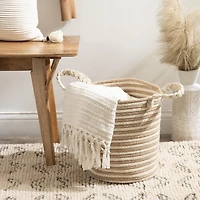 Panier rayé Melia avec poignées hometrends