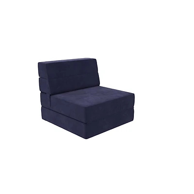 Novogratz The Flower Modular Chair and Lounger Bed with 5-in-1 Design, Black