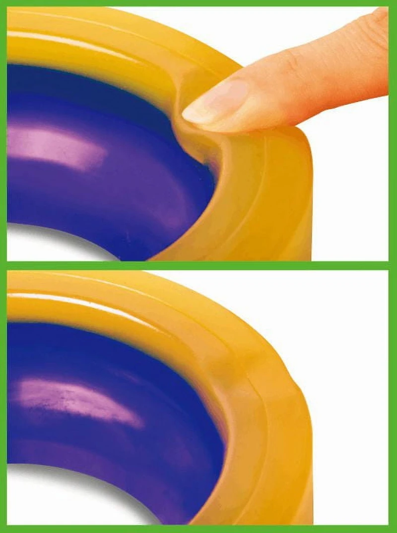 Joint de toilette élastique Spacio sans cire avec boulons de toilette