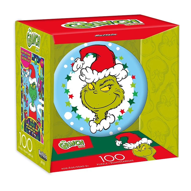 Buffalo Games Grinch Ball 100-Piece Interlocking Jigsaw Puzzle for Children Ages 6+