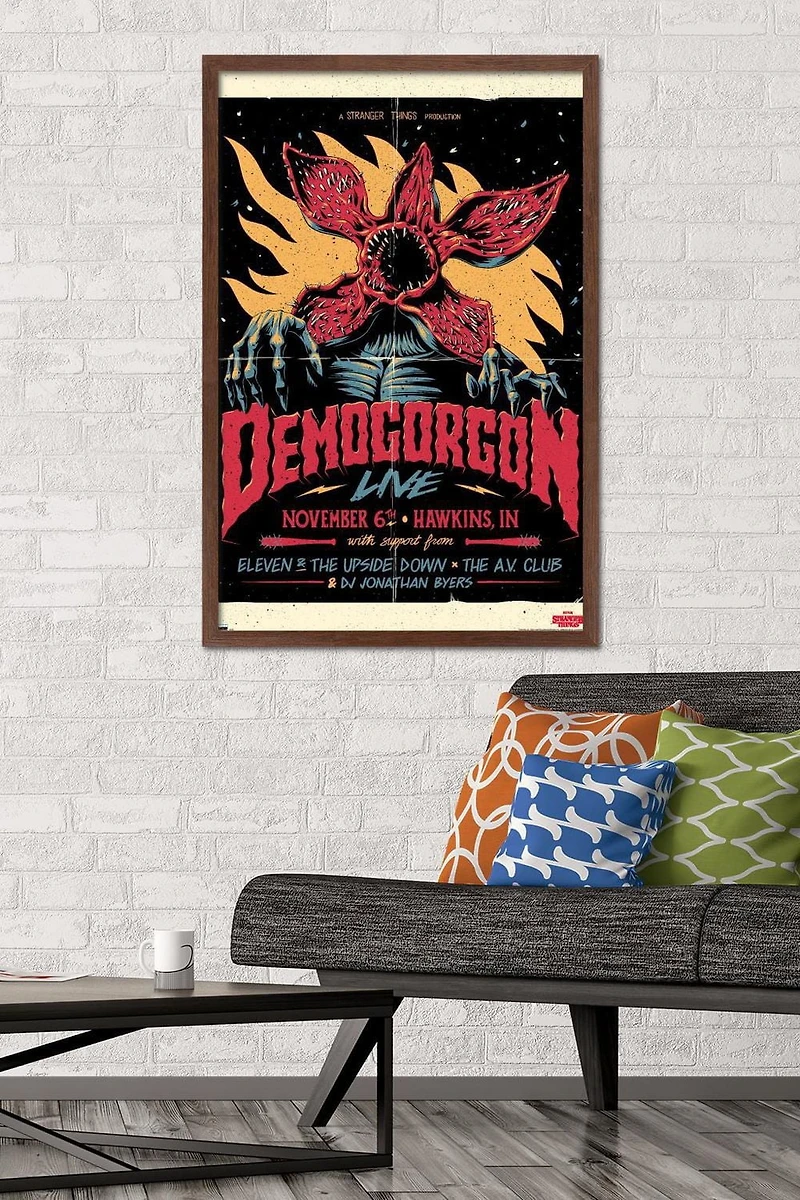 Netflix Stranger Things - Demogorgon Live Wall Poster, 22.375" x 34" Framed