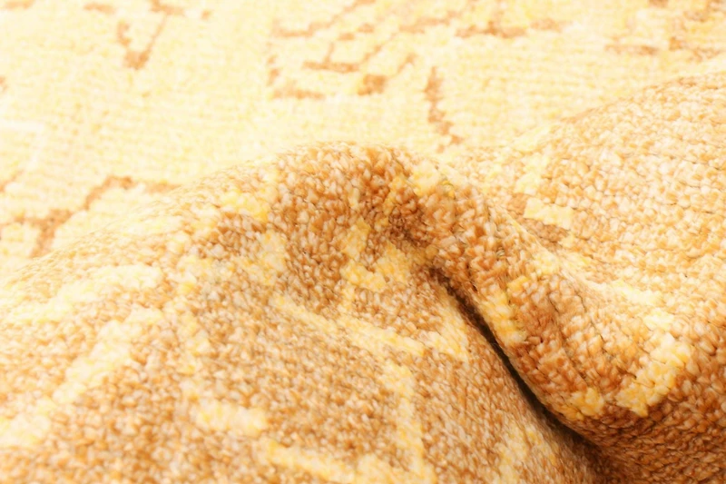 ECARPETGALLERY 7'0" x 9'9"  Transitional Jules Oushak Hand-knotted Area Rug for Living Room, Dining Room and Bedroom in Yellow