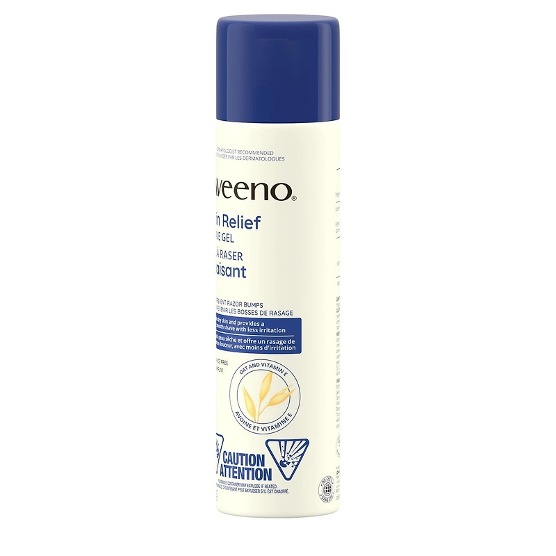 Aveeno Skin Relief Shave Gel, Vitamin E, Oat, Hair Removal, Allergy Tested, Fragrance Free, 198 g