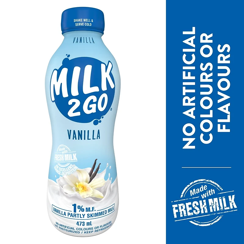 Lait's Go Lait partiellement écrémé à la vanille 1% 473 mL