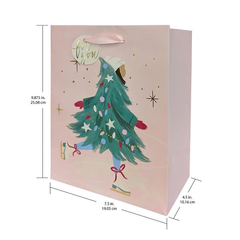 Moyen Sac Cadeau Jupe De Sapin Joyeuse