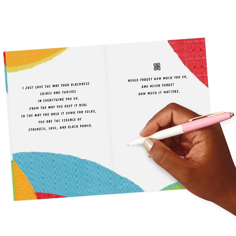 Carte d'amitié Mahogany Hallmark, carte d'encouragement « You matter. »