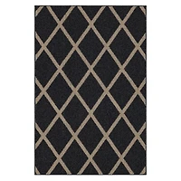 Mohawk Home Lewis Diamond Near Black/Tan Tufted Polyester Area Rug