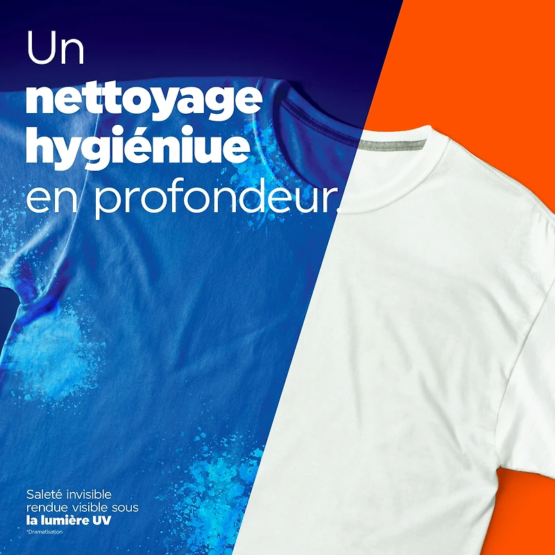 Détergent à lessive liquide Tide Propreté hygiénique, parfum original, compatible avec les laveuses HE 3.9L